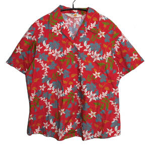 ⑦美品 MANGO マンゴ かりゆしウェア オープンカラー アロハシャツ ハワイアンシャツ LLサイズ 日本製