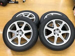 □BEO LS BRIDGESTONE アルミホイール ラジアルタイヤ 4本セット 205/55R16 5穴 PCD100 2017年 PlayZ□