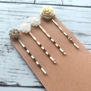 ヘアピン 4個セット ヘアクリップ A