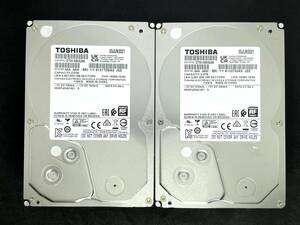 【送料無料】2個セット ★ 2TB ★ TOSHIBA / DT01ABA200 【使用時間：2780ｈ＆2780ｈ】 2021年製 3.5インチ内蔵HDD　AVコマンド対応 SATA