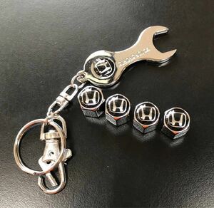 HONDA 3D Logo air valve cap key ring attaching HONDA