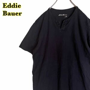 Eddie Bauer エディーバウアー　半袖Tシャツ　無地　紺　メンズ　Mサイズ　【AY1192】