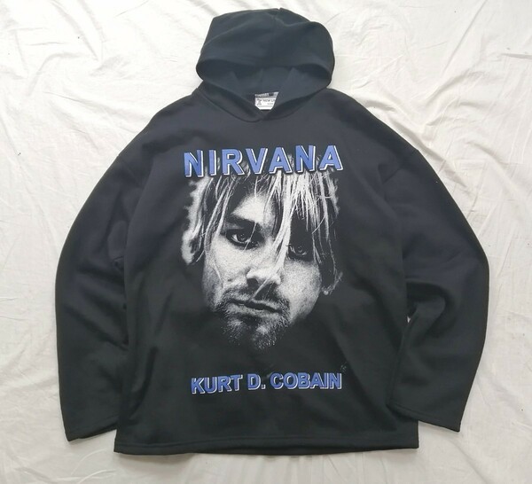 デッドストック　90s nirvana ニルヴァーナ パーカ1990年代 ダブルサイド　kurt cobain カートコバーンユーロ　ヨーロッパ