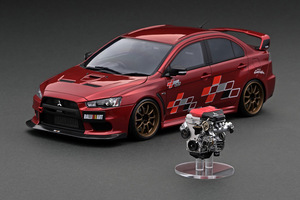 ★新品外箱未開封 WEB限定 イグニッションモデル 1/18 Mitsubishi Lancer Evolution X (CZ4A) Red Metallic With Engine IG3211 限定60個★