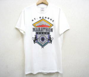 未使用品■ONEITA USA製 1993年 ST.GEORGE マラソン Tシャツ 90’s ヴィンテージ メンズ サイズM ホワイト