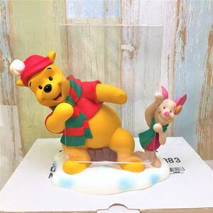 レア★くまのプーさん Winnie the Pooh クリスマス Christmas ピグレット 写真立て フォトフレーム 陶器製 レジン★Disney ディズニー TDL