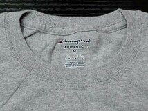 ★E062 Champion 半袖Tシャツ プリントTシャツ スポーツ サッカー サイズL(JPN) グレー系 _画像4