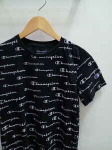 ★E050 Champion 半袖Tシャツ スポーツブランド メキシコ製 サイズ キッズXL(140〜150程) 黒 