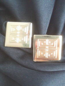 Gibansi ◆ Кнопка запонок ◆ Givenchy ◆ Бренд G Логотип Введите запонки золота ◆ Старинные антикварные ювелирные изделия ◆ Бесплатная доставка