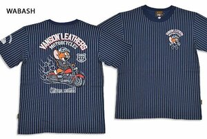 vanson×TOM＆JERRYコラボ 天竺半袖Tシャツ◆vanson ウォバッシュLサイズ TJV-2327 バンソン ヴァンソン トムとジェリー 刺繍 バイカー