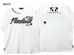 トタンテレコロゴデザイン半袖Tシャツ◆PANDIESTA JAPAN ホワイトXLサイズ 523211 パンディエスタジャパン パンダ 刺繍