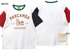 PANCAMDA 切替袖便利ポケットTシャツ◆PANDIESTA JAPAN ホワイトXXLサイズ 523363 パンディエスタジャパン パンダ アウトドア