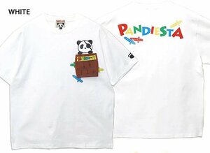 熊猫危機一髪トリックTシャツ◆PANDIESTA JAPAN ホワイトXXLサイズ 523360 パンディエスタジャパン パンダ パロディ