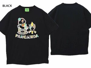 PANCAMDA 安心ポケットプリントTシャツ◆PANDIESTA JAPAN ブラックXXLサイズ 523365 パンディエスタジャパン パンダ キャンプ
