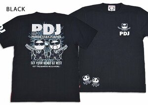 スペースパンダ半袖Tシャツ◆PANDIESTA JAPAN ブラックXLサイズ 523879 パンディエスタジャパン 刺繍 パロディ 映画