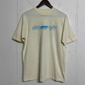 80s HanesヘインズプリントTシャツ古着80年代メンズLアメリカ製USA製