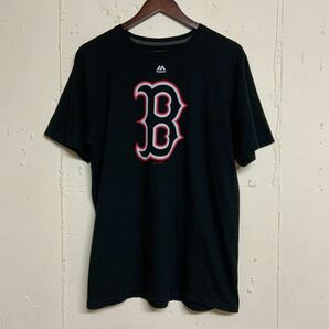 Majestic マジェスティック MLBボストンレッドソックス半袖Tシャツ古着メンズL黒色ブラック