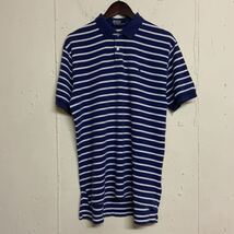 Polo by Ralph Lauren ポロバイラルフローレン半袖ポロシャツ古着ボーダー柄 メンズＭ_画像1