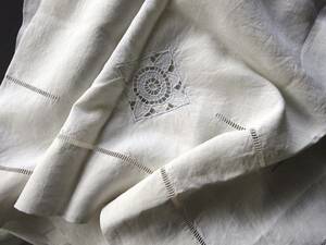 19世紀 フランス リネン 222cm×61cm 刺繍 クロス リネン 布材 縫製 古布 民藝 工藝 美術 服飾 半物 テキスタイル はぎれ アンティーク 2