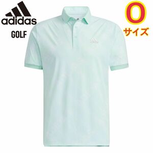 新品 アディダス adidas ゴルフウェア ポロシャツ 半袖 ジオメトリックプリント 半袖ポロ メンズ ミント Oサイズ