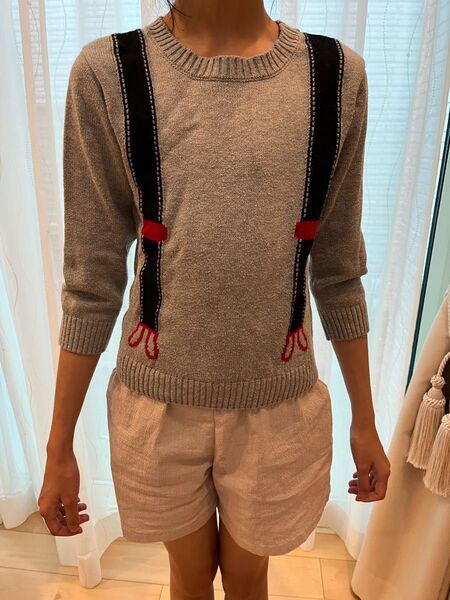 【値下げ!Gymboree セーター】値下げしました&写真増やしました!サスペンダー柄のおしゃれセーター