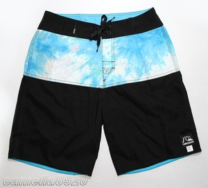 Quiksilver クイックシルバー 水着 水陸両用 ボードショーツ サーフパンツ ショーツ w28 ブラック / ブルー 新品 AB4816