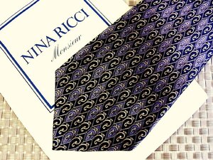 ♪31042C♪良品【装飾 柄】ニナリッチ【NINA RICCI】ネクタイ