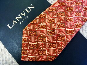 ♪31032C♪良品【花 植物 柄】ランバン【LANVIN】ネクタイ