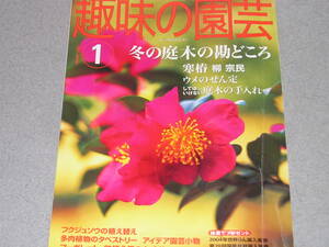 NHK趣味の園芸2004.1寒椿/マーガレット/フクジュソウ/多肉植物でつくるタペストリー川越イモ