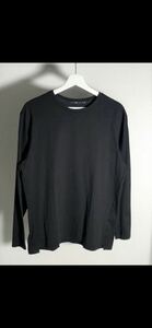 新品 UNIQLO＋J スーピマコットンクルーネックロングTシャツ ブラック L オーラリーAULAREコモリ+jユニクロプラスj JIL SANDERジルサンダー