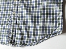 ネコポス対応 Brooks Brothers 346 ブルックスブラザーズ コットン チェックシャツ BDシャツ L ブルー グリーン ホワイト ボタンダウン_画像7
