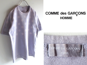 希少 00sビンテージ COMME des GARCONS HOMME コムデギャルソンオム AD2000 田中オム ドットプリント Tシャツ カットソー FREE ラベンダー