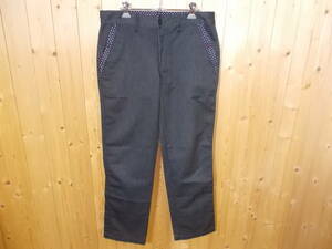 a900*THE SHOP TK MIXPICE chinos * size M world made The shop tea ke- chinos hem reverse side pattern roll up dark gray 5F