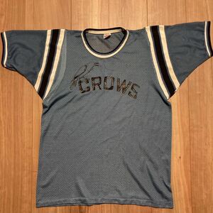 60'Sビンテージ★MASON メイソン メッシュ Tシャツ★両面プリント ライトブルー Mサイズ/USA製 アメカジ