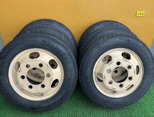 ☆175/75R15 103/101L LT M+S BRIDGESTONE DURAVIS M804, R205 ☆☆15インチスチールホイール【 15×5J 6穴 ハブ径: 約 133mm 】☆6本