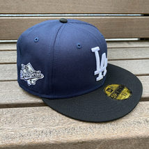 米国正規品 【7】 NEWERA ニューエラ 59FIFTY ロサンゼルス ドジャース LA Dodgers 限定 ‘88年 ワールドシリーズ Cooperstown 紺 黒_画像1