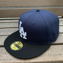 米国正規品 【7】 NEWERA ニューエラ 59FIFTY ロサンゼルス ドジャース LA Dodgers 限定 ‘88年 ワールドシリーズ Cooperstown 紺 黒_画像2