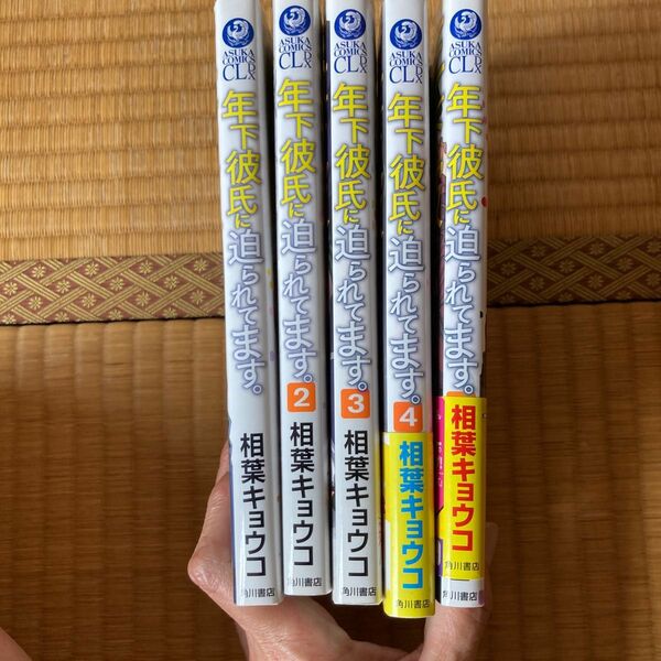 ２口発送いたします。即購入不可。年下彼氏に迫られてます。1〜５巻　相葉キョウコ／著　購入前に必ずコメントお願いします。