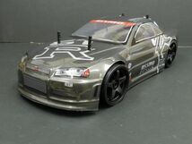 ☆Li-ionバッテリー☆ 2.4GHz 1/10 ドリフトラジコンカー R32 GTR タイプ ガンメタ【ターボ機能付き・塗装済み完成品・フルセット】_画像2