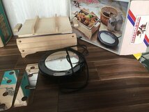 ◆【送料無料】木枠保温おでん鍋セット♪レトロな電気保温卓上鍋 おでんパーティに　通電確認済 [C0328W5]_画像1