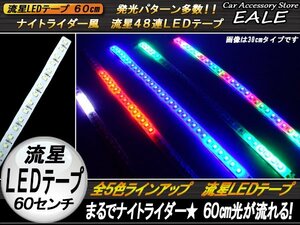 光が躍る ナイトライダー風 流星LEDテープ 60cm ブルー P-121