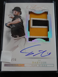 ●ダルビッシュ有 YU DARVISH PANINI パッチオート AUTO サイン 10枚限定 ●