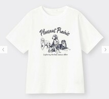 XLサイズ 新品 アニマル グラフィックT オフホワイト表記(ホワイト 白) 半袖 Tシャツ 綿100　犬 レトリバー GU 送料無料 LLサイズ_画像1