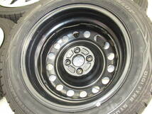 トヨタ NHP10アクア中期純正スチール 5.5J-15 off+45 pcd100/4H 185/60R15 山有りスタッドレス付き4本 カローラフィールダー,ヴィッツ等！_画像9