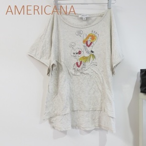  including carriage anonymity delivery AMERICANA America -na Roo z T-shirt easy eyes 