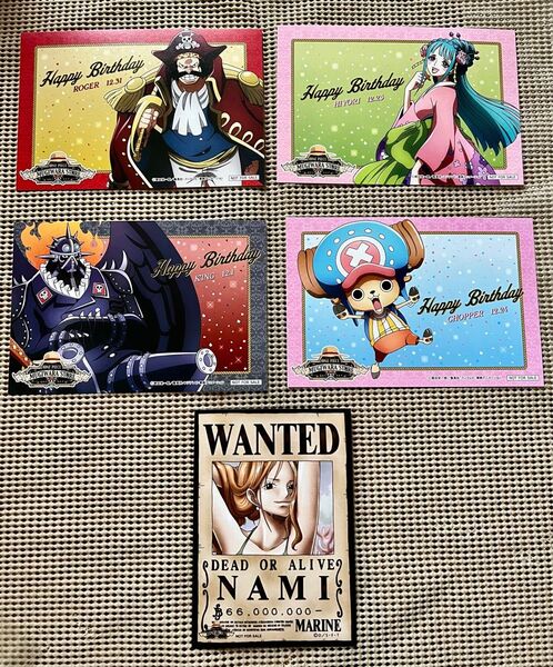 麦わらストア限定 ONE PIECE 誕生日ポストカード 手配書
