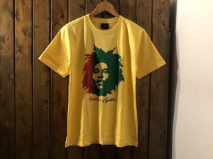 新品★ボブマーリー　FREEDOM FIGHTER　プリントTシャツ★ミュージシャン/レゲエ/ロック/ラスタマン