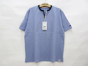 McGREGOR マックレガー 半袖 ヘンリーTシャツ MM72-5108 無地 ブルー (Lサイズ) 多少汚れあり 50%オフ (半額) 送料無料 即決 新品