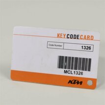 ♪KTM/690DUKE 純正 キーセット 鍵2本/全3種 (HA0607A06)2014年式 検/鍵/キー/ロック_画像10