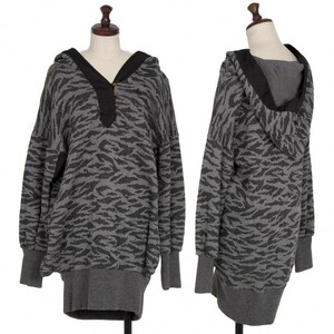  Vivienne Westwood red label Leopard Jaguar do knitted hood One-piece gray 2